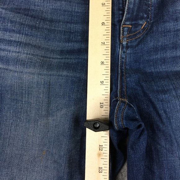 Madewell Jeans 26 2 10" High Rise Skinny Dark Wash Distressed Blue Tencel Lyocel - Picture 8 of 16